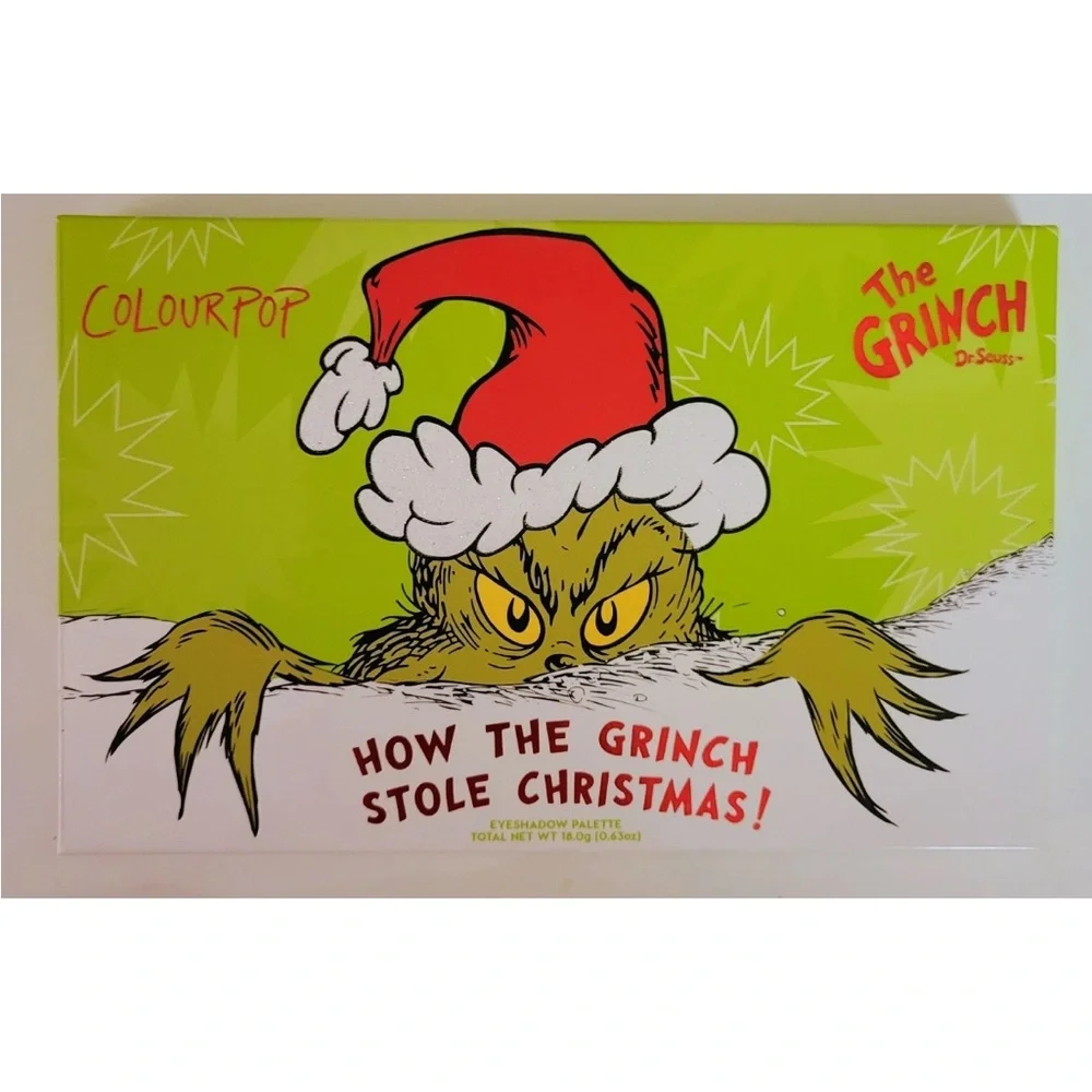 Colourpop x How the Grinch Stole Christmas 15 Pan Eyeshadow Makeup Palette NEW